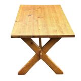 Vintage dining table pinewood 1960 minimalist dining table