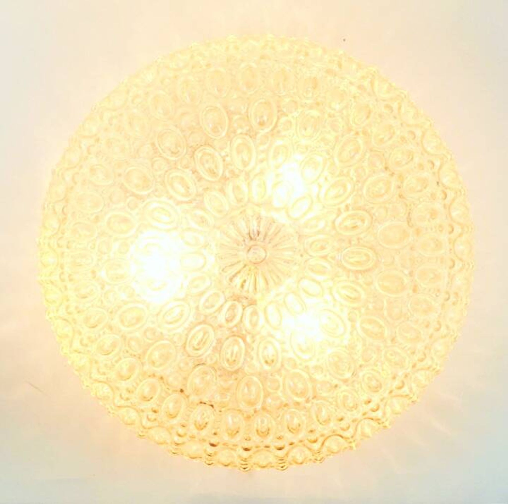Extra Large Amber Bubble Glass Ceiling Light - H. Tynell for Limburg, 1960s