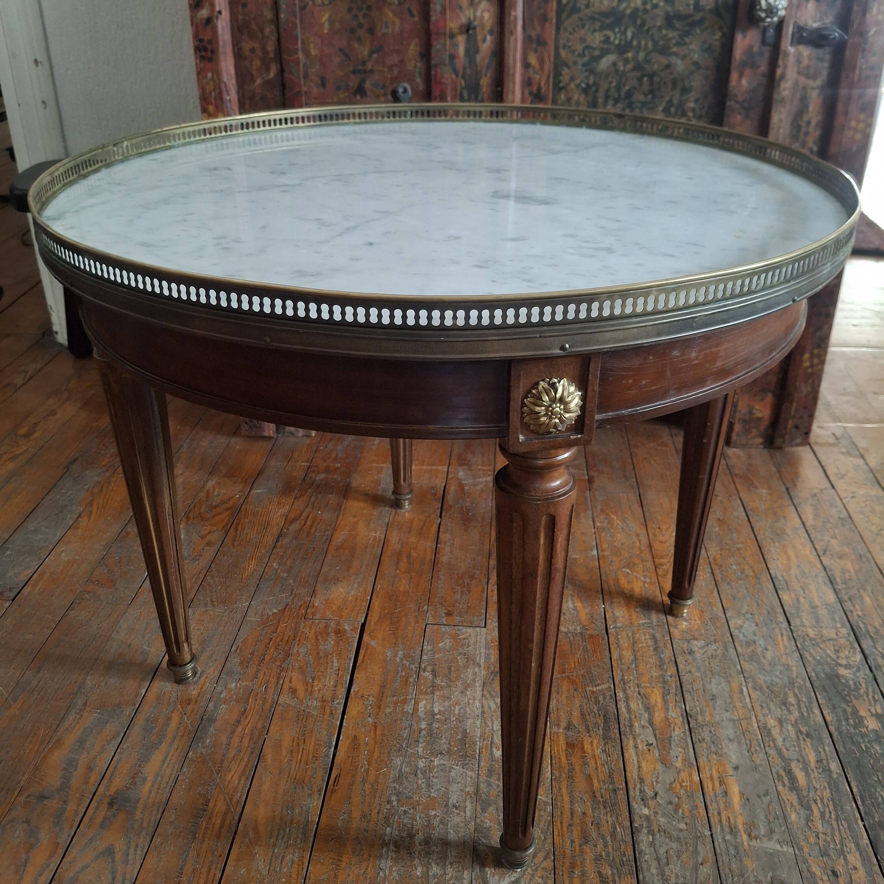 Louis XVI style bouillotte table.