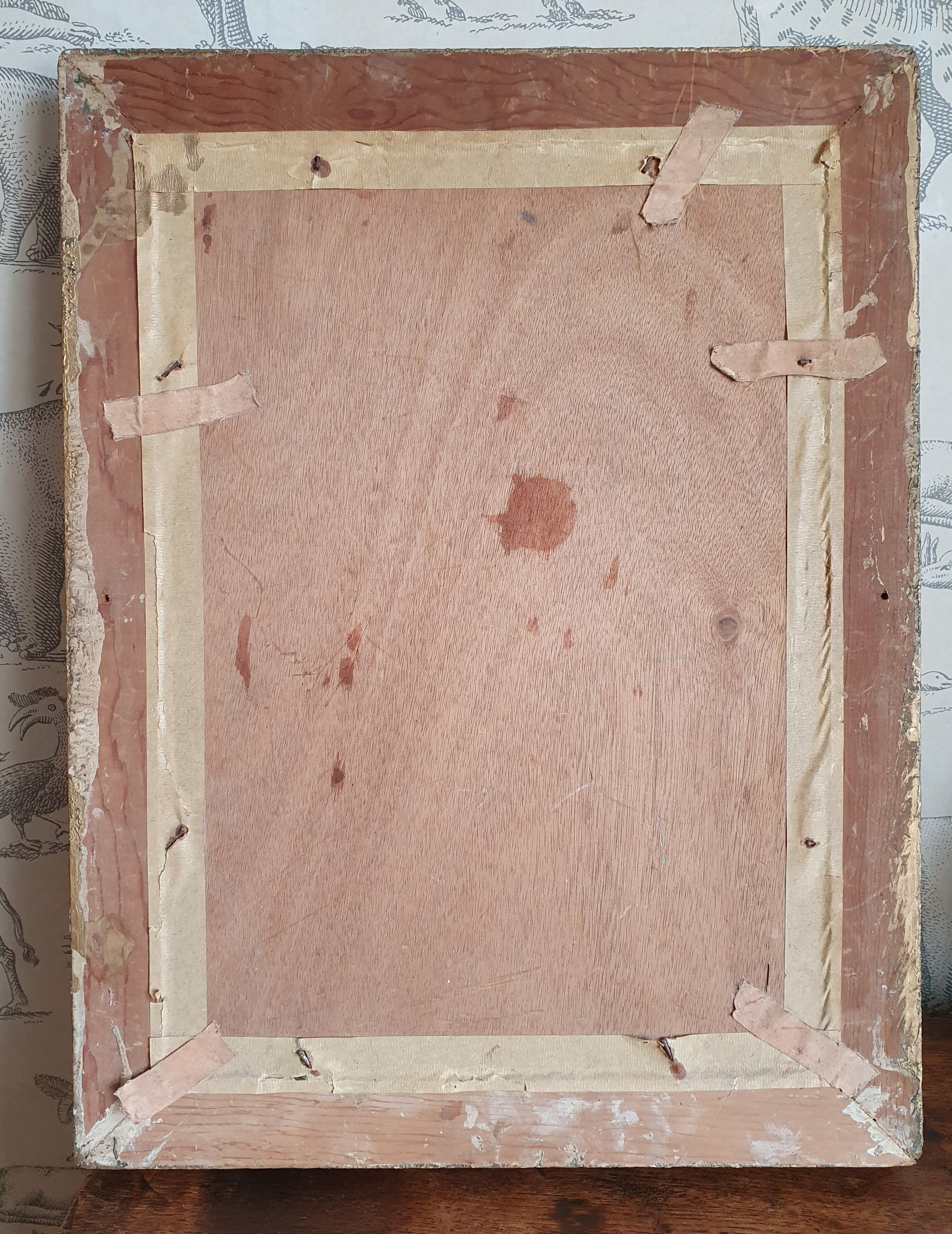 Painting on wood 50X38 cm gilded frame