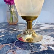 Art Deco lamp with tulip shade, signed ROS