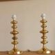 Pair of Swedish Coil Table Lamps