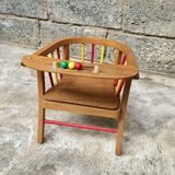 Chair fauteuil enfant vintage in bois by Baumann 1950