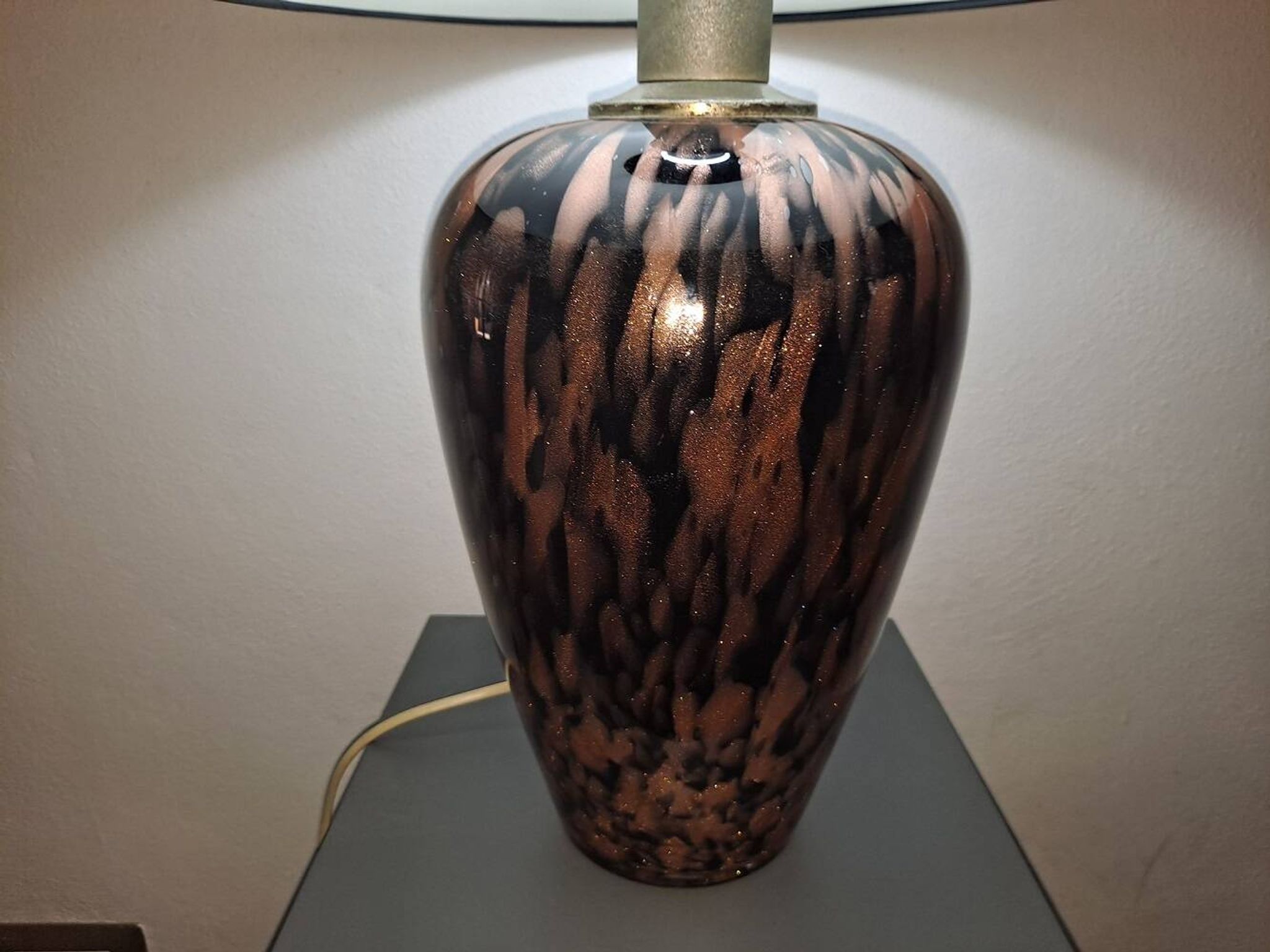 Murano Avventurina Table Lamp c1969 V Nason