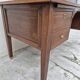 Louis XVI style minister's desk in solid walnut, 4 drawers, old manufacture
