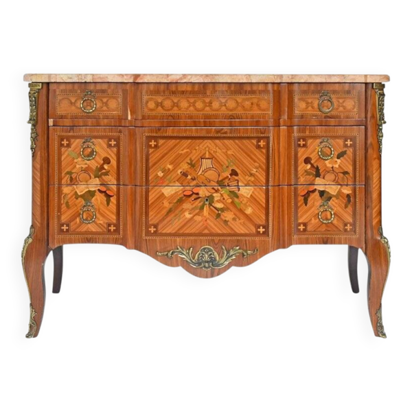 Commode de style Transition en marqueterie