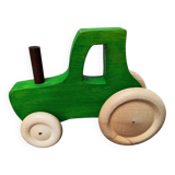 Small wooden tractor