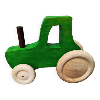 Small wooden tractor