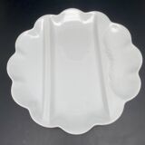 Compartmentalized plates in white Limoges porcelain