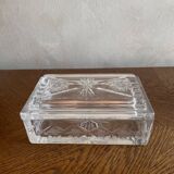 Cigarette box with crystal ashtray lid