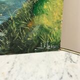 Old waterfall table signed