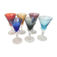 Set of 6 colored alcohol glasses