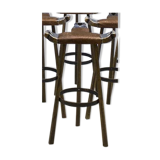 Spanish stool with seat in cowhide