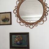 Painting on canvas bouquet of flowers in a vase.