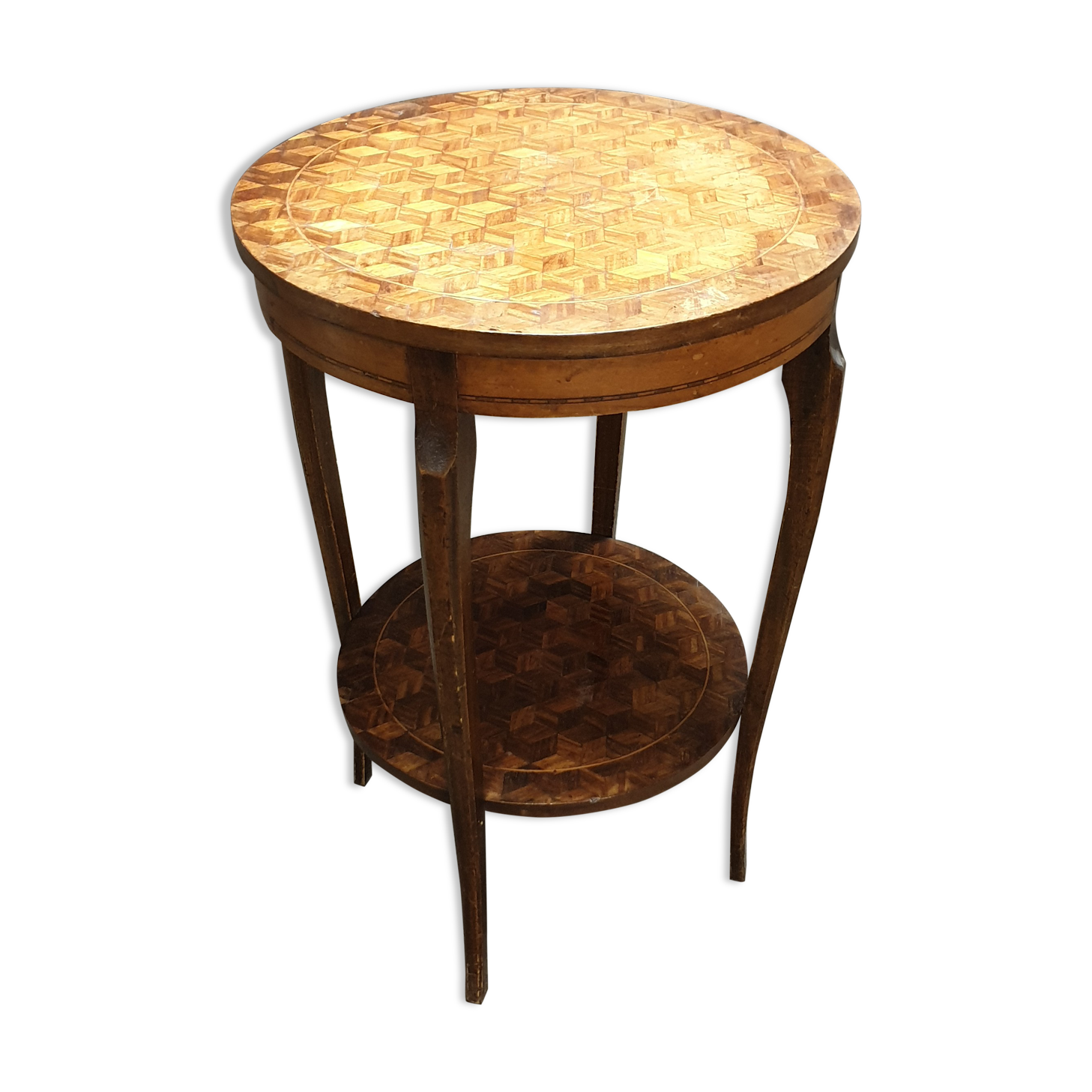 Side table louis xv in marquetry