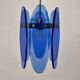Blue Glass Chandelier or Pendant by Veca, Italy 1970's