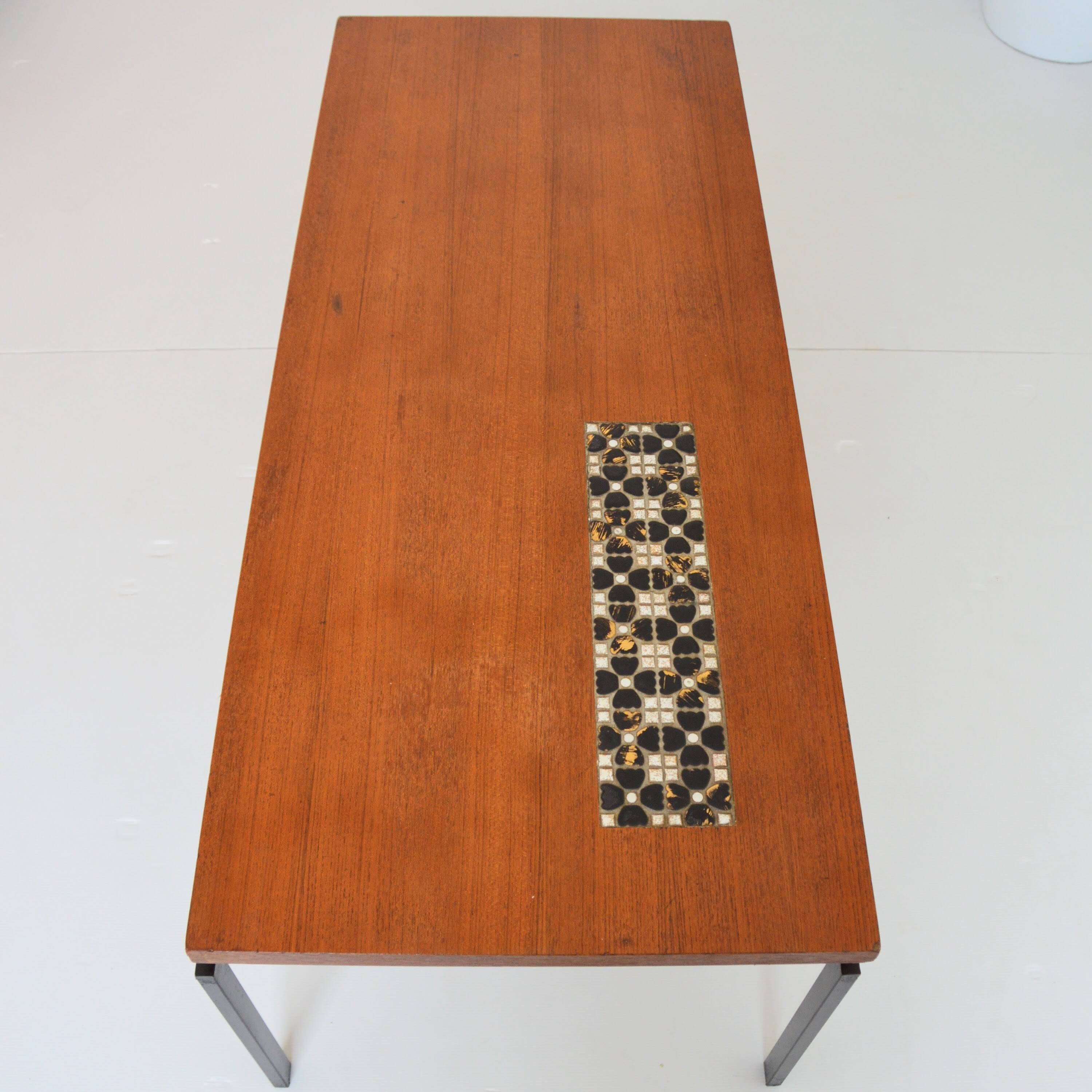 Table basse moderniste scandinave 1950 vintage
