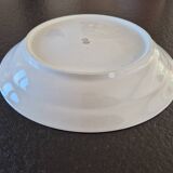 Poral Limoges - Plat creux rond - modèle de fleurs dorées et filet doré - Porcelaine