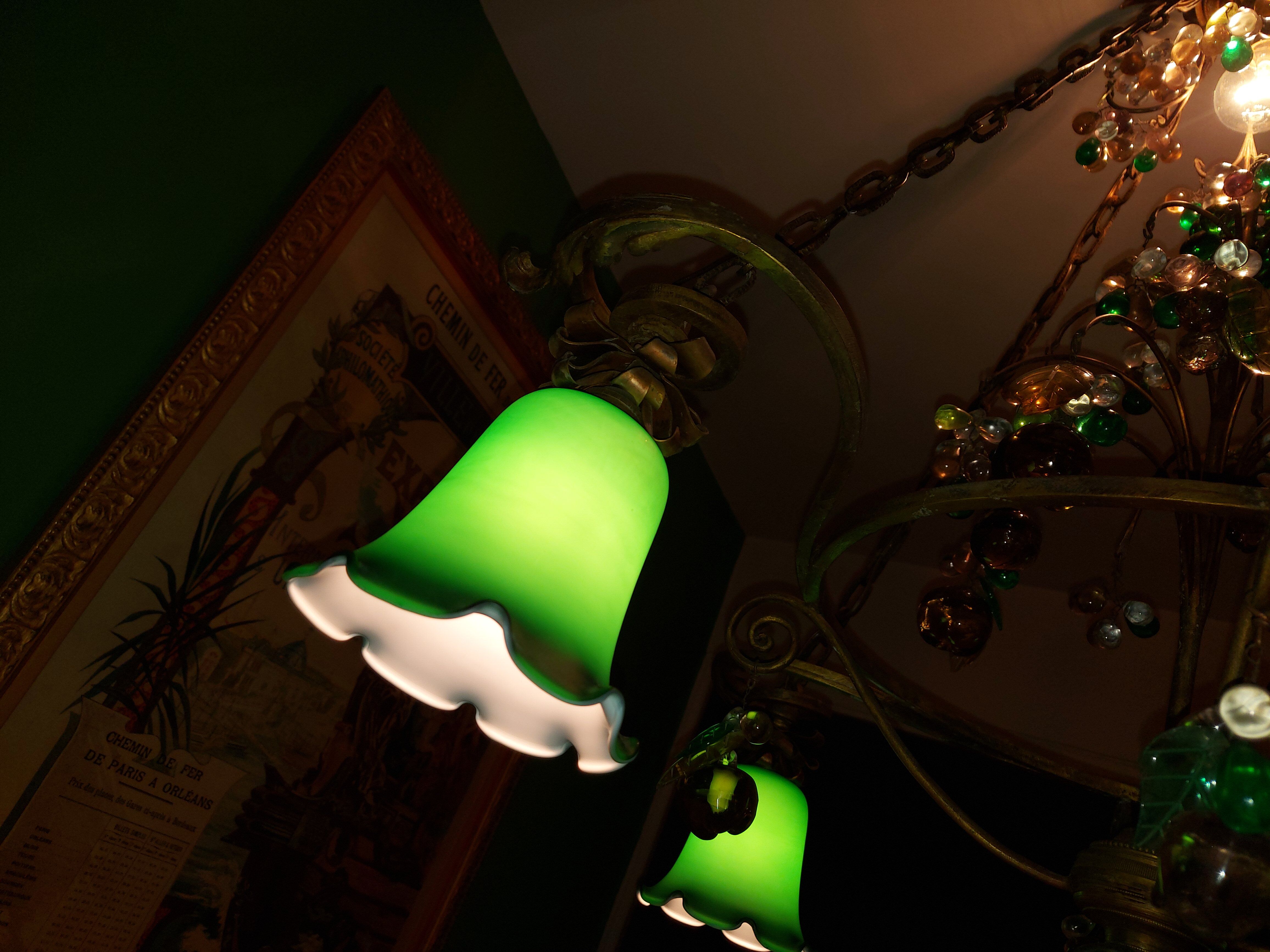 Very large art nouveau chandelier Murano (1 meter)