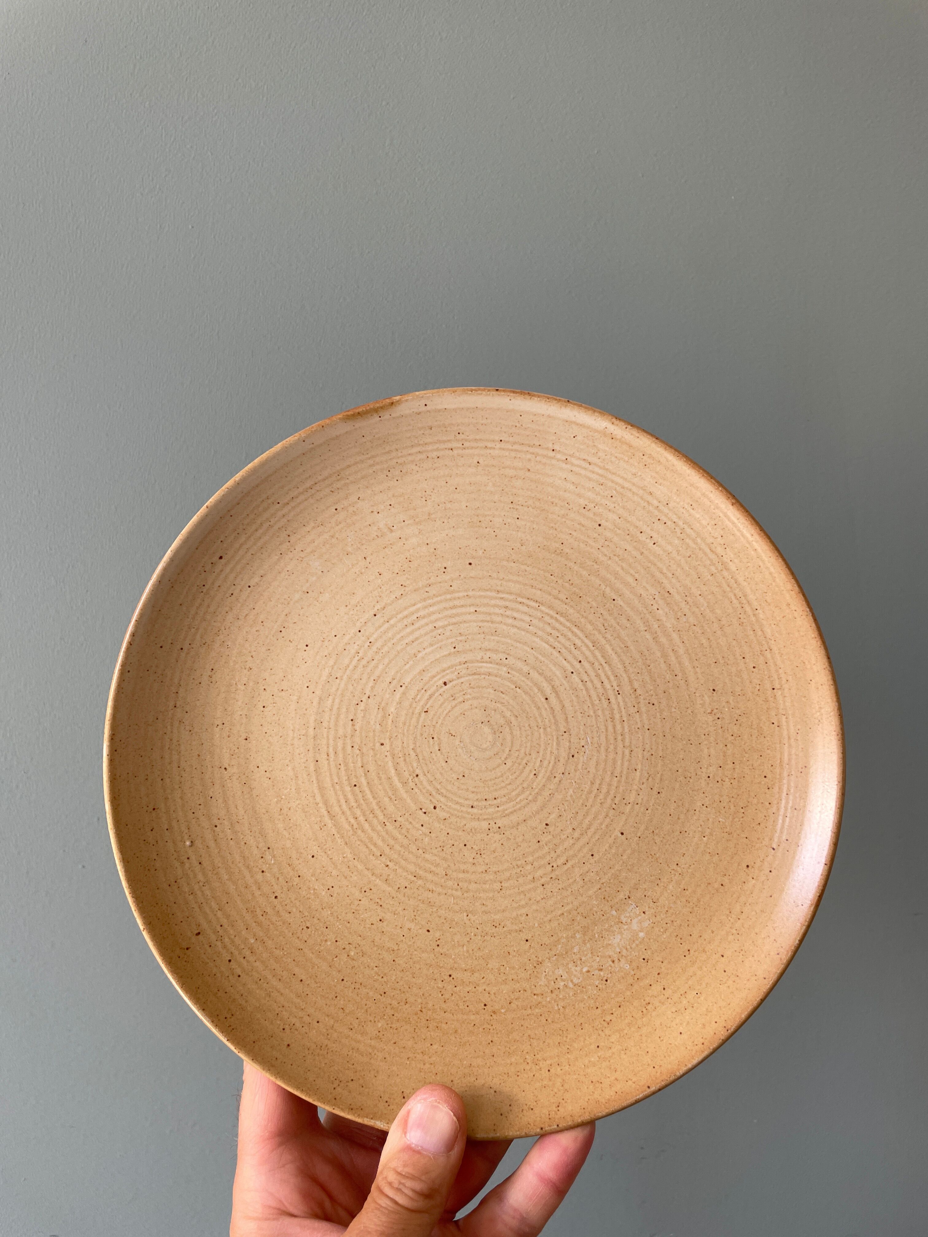 Set of 9 flat plates sandstone CNP Village France