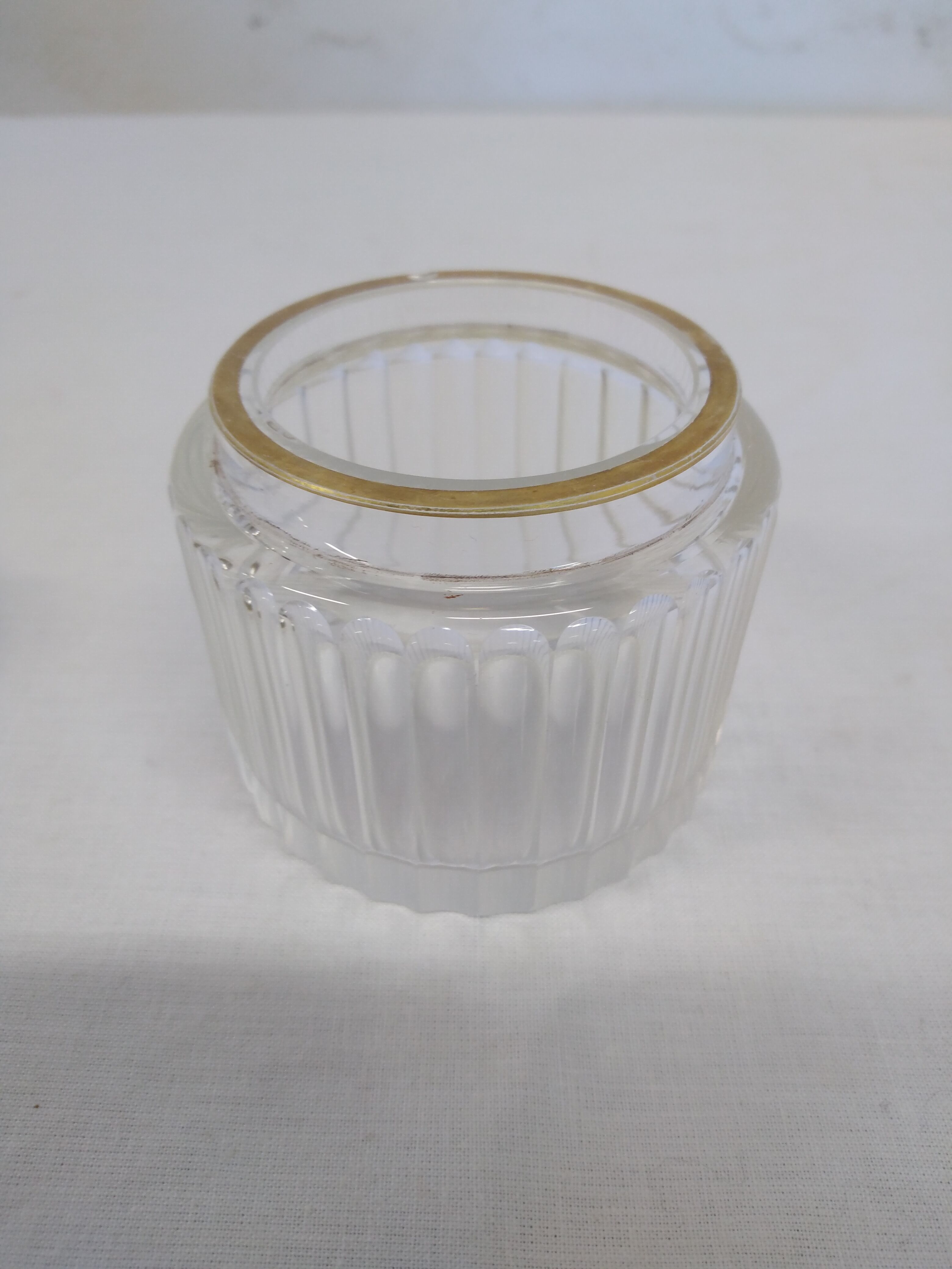 Glass candy/sugar bowl