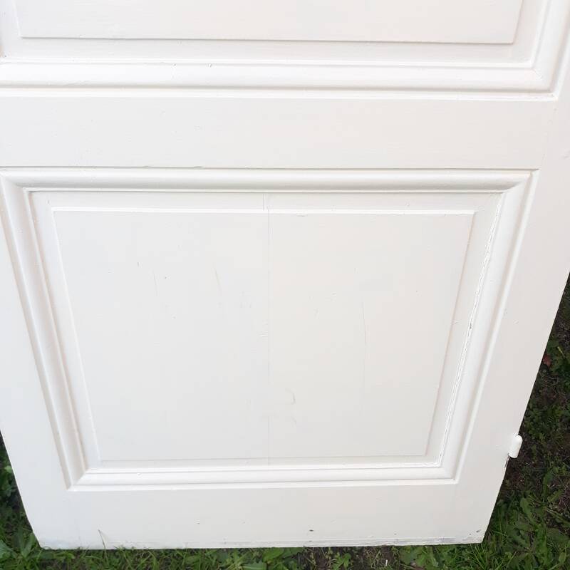 Communication door H218.5xL80cm, old panelled and moulded.