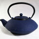 Japanese teapot in blue cast iron