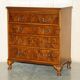 1940s vintage walnut commode with butler's serving tray.