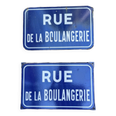 Enameled street sign
