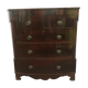 Victorian mahogany veneer chest of drawers with four rows of drawers