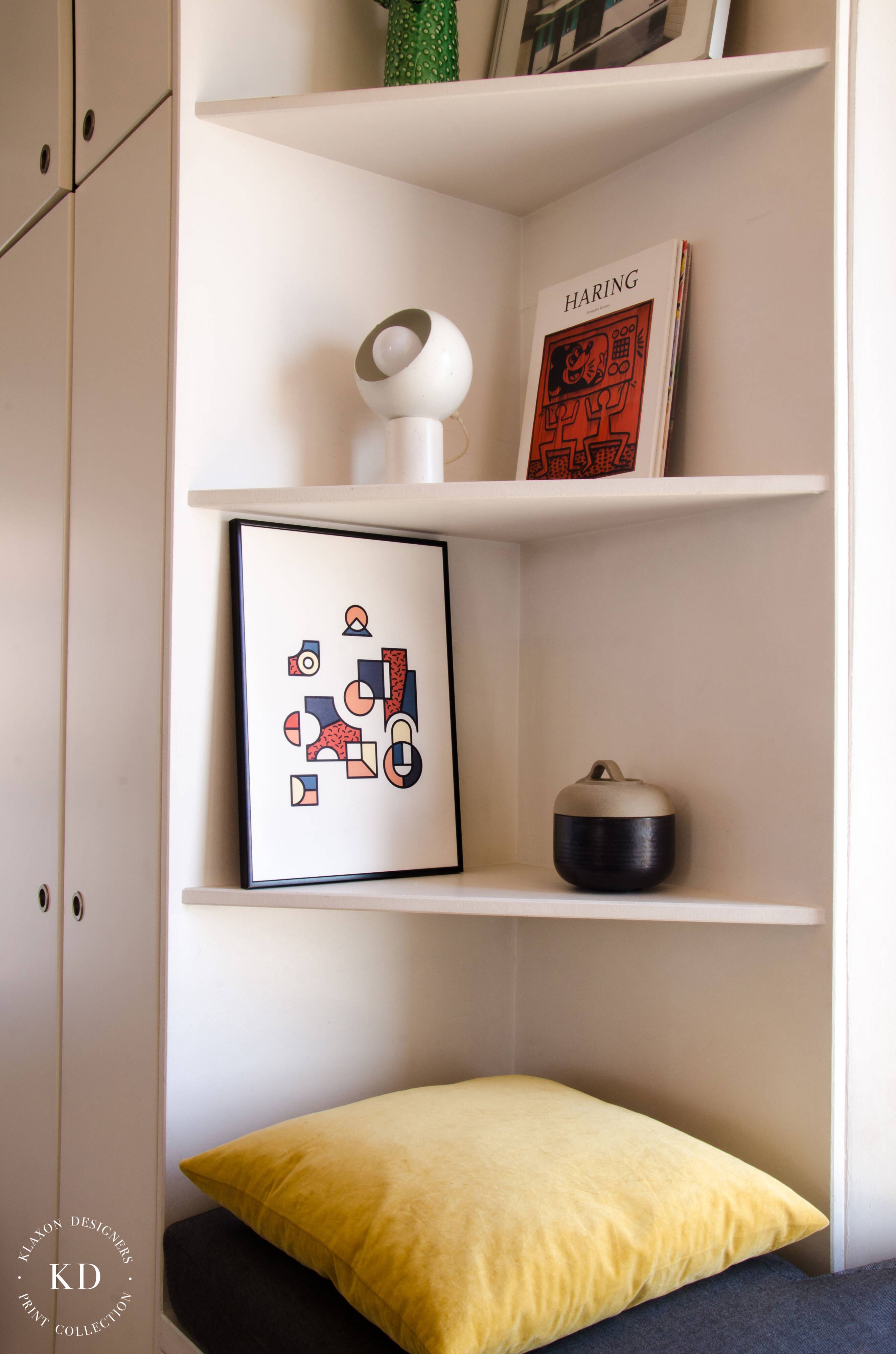 Illustration - Affiche A3 abstraite géométrique graphique colorée numérotée #008