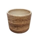 Pot de fleurs vintage en faïence marron, milieu du siècle