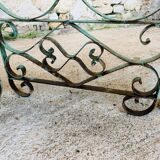 Screen, Art Deco wrought iron with floral decorations circa 30's