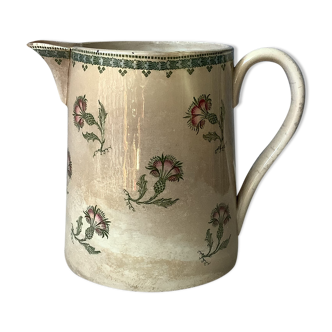 Antique pitcher K&G Lunéville late nineteenth century