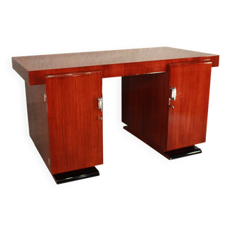 Art Deco desk circa 1930 in Madagascar rosewood