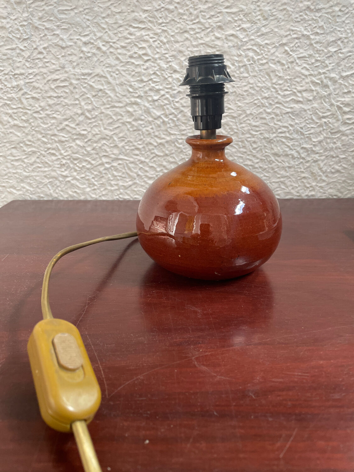 Lampe vintage 1970 en grès