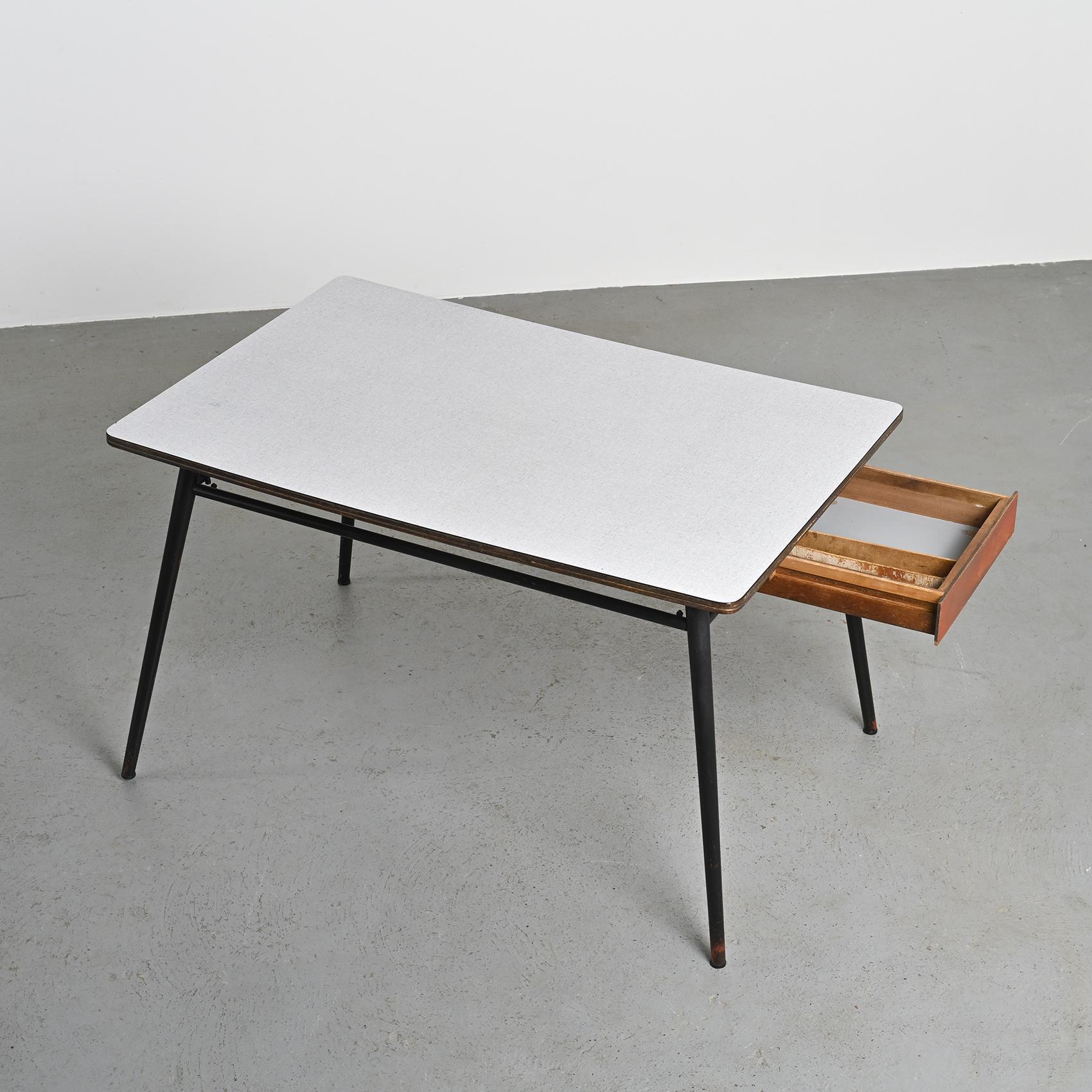 Kitchen table and chairs set by André Sornay, Lyon 1955