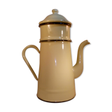 Yellow enamel coffee maker