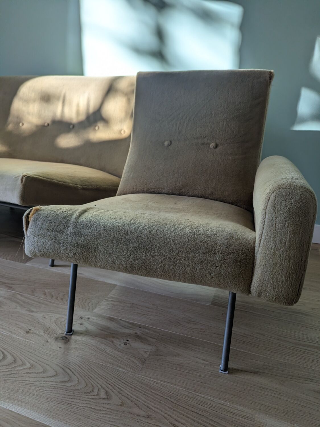 Canapé modulaire modèle 743 par Joseph-André Motte pour Steiner 1960