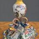 Large centrepiece in earthenware, hand-painted: Jules Verlingue workshop