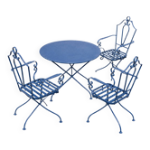 Antique wrought iron garden furniture (table and chairs)