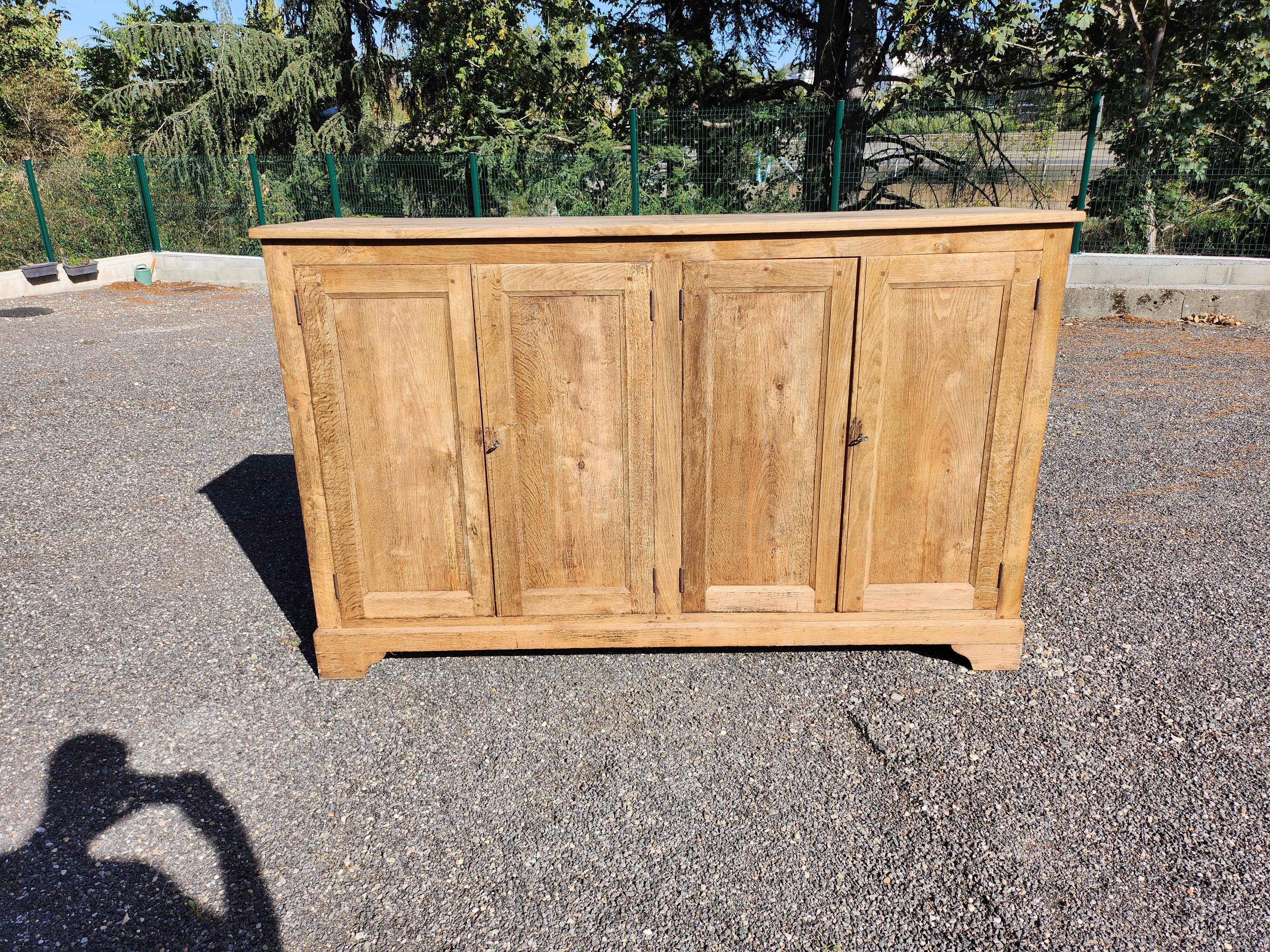 Old oak sideboard natural raw wood trade furniture