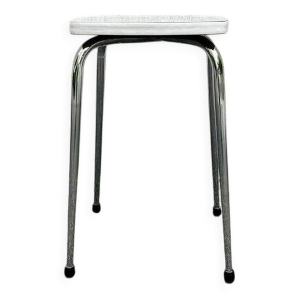 Tabouret en formica blanc
