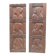 Pair of carved African wall panels in wood – vintage tribal art