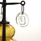 Glass chandelier, Erik Höglund, For Boda Glasbruk & Smide, Sweden, 1970