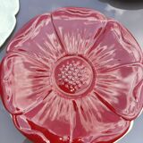 Lot 5 plates shape vintage flower
