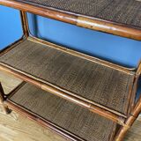 Vintage natural rattan shelf