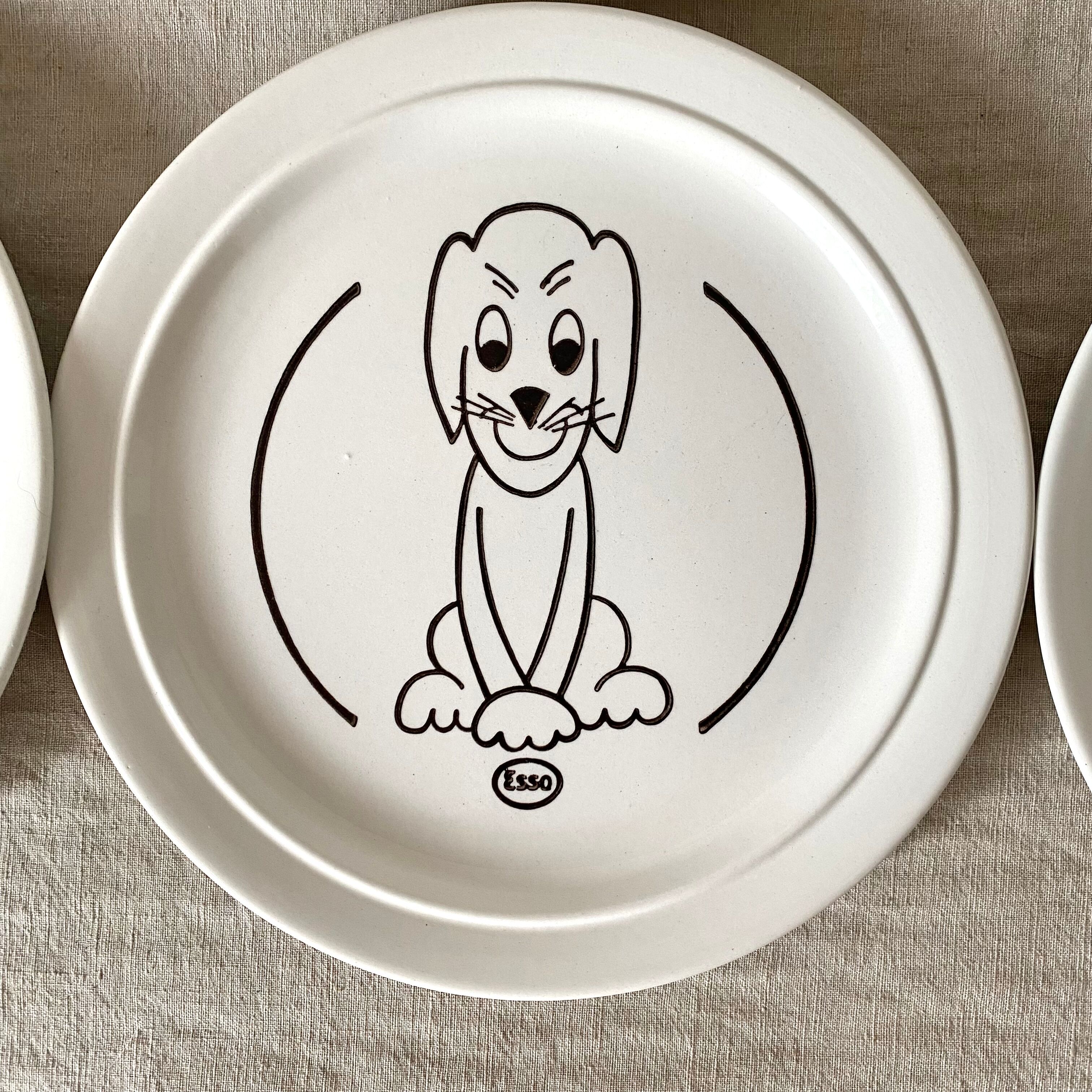 Esso Advertising Dessert Plates