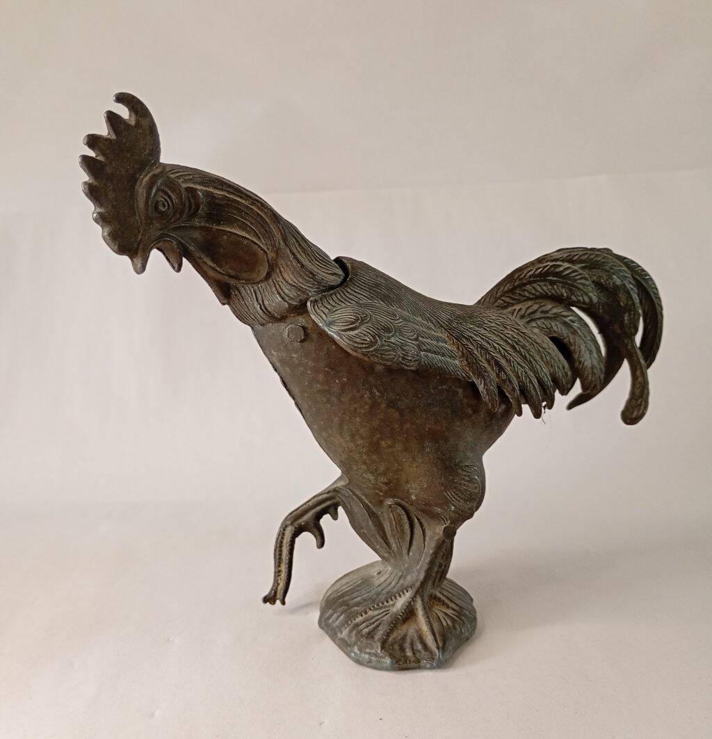 Vintage Rooster Metal Ashtray