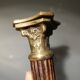 Golden brass candlestick, Corinthian style, vintage